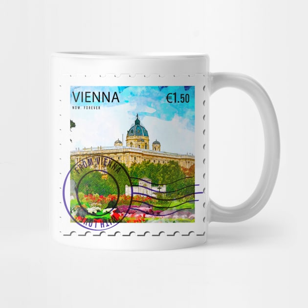 Vienna post stamp design souvenir by DesignerPropo